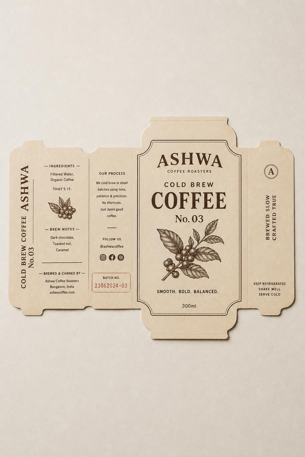 Beverage can label artwork