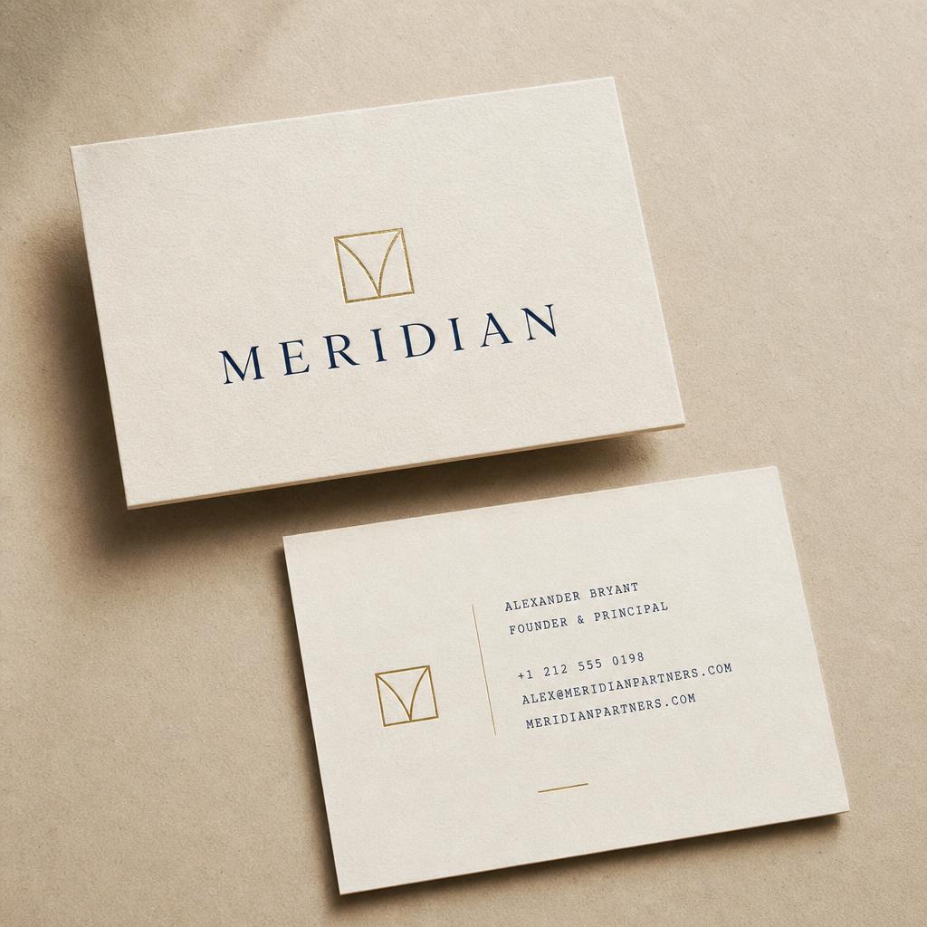 Foiled business card set